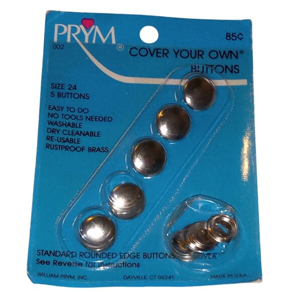 🎯 10 for $10 / Vintage Cover Your Own Buttons, PRYM, NOS - Picture 1 of 4